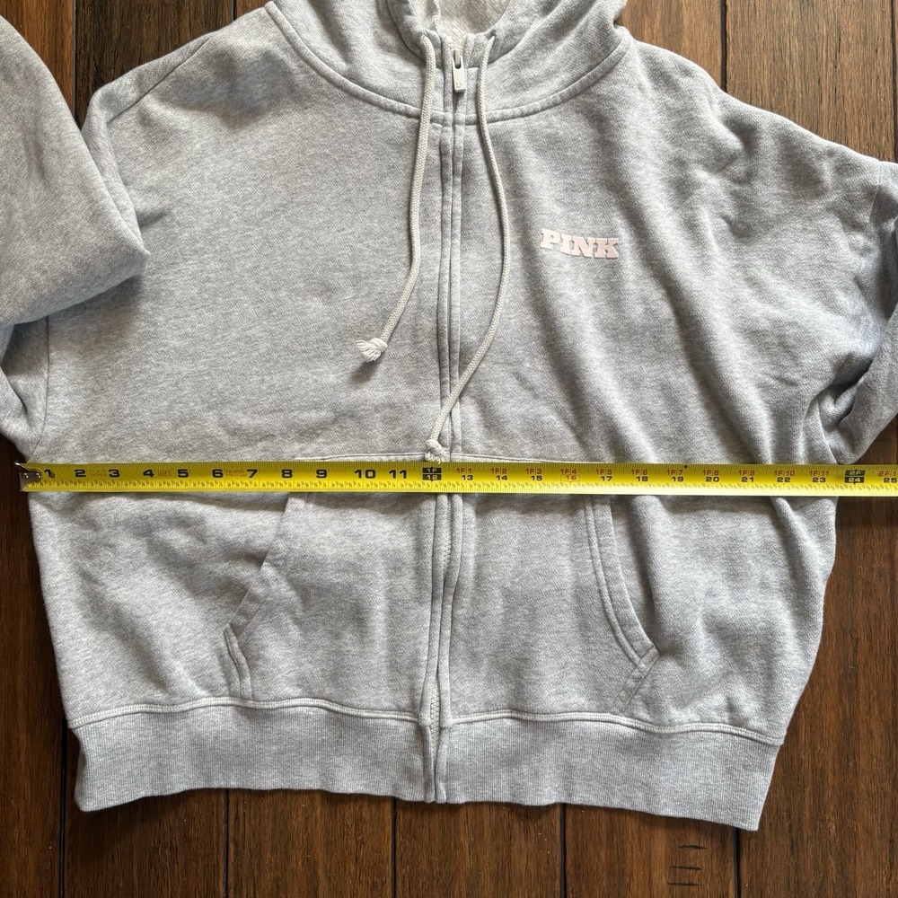 Victoria's Secret PINK Hoodie & Jogger Set Gray Size Large Pullover Sweatpants - Picture 9 of 16